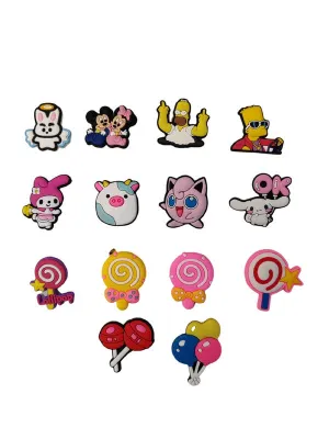 Shoe charms, Cartoon & Candy Set -14 Piece, fashion accessories