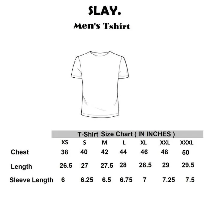 SLAY. Men's Limited Edition Silver Foil Printed T-shirt Matte Finish