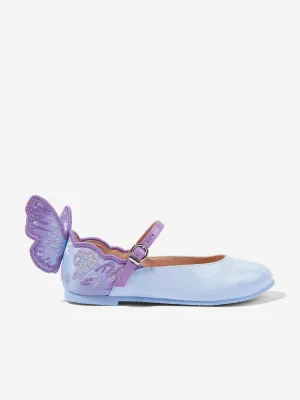 Sophia Webster Girls Leather Chiara Embroidery Shoes in Purple