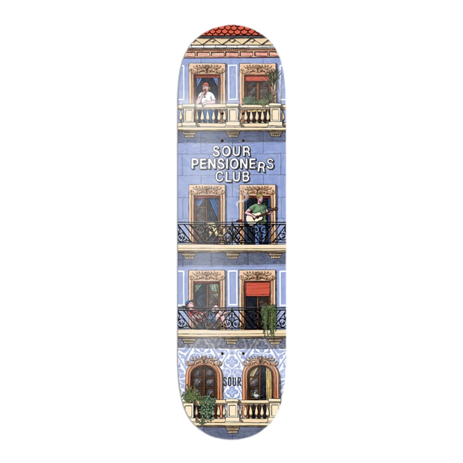 Sour Solution Pensioners Club Skateboard Deck 8.25" x 32"