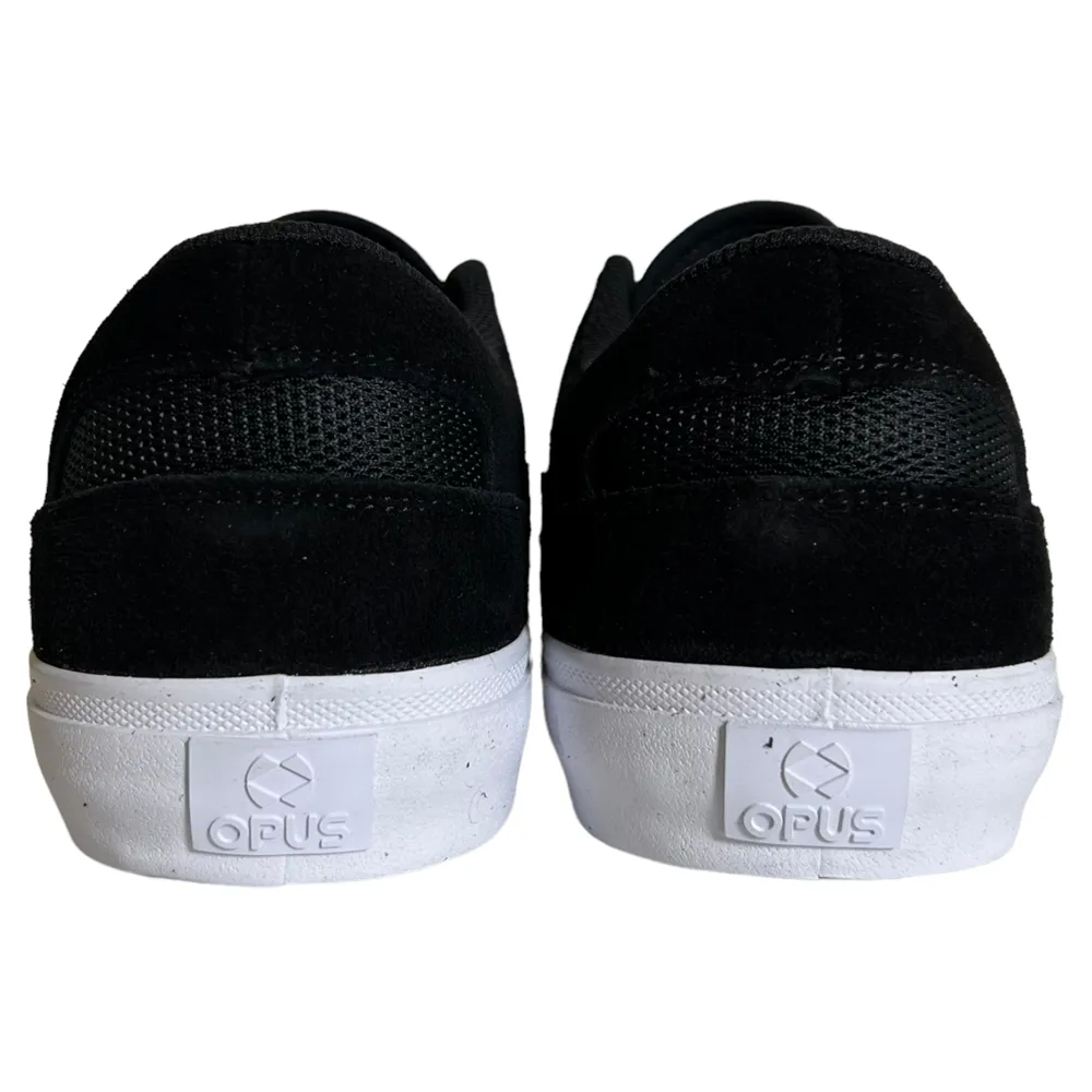 Standard Low Opus Footwear Black White Suede Shoes