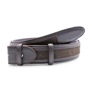 Suede/Leather Mix Coltrane Belt Strap