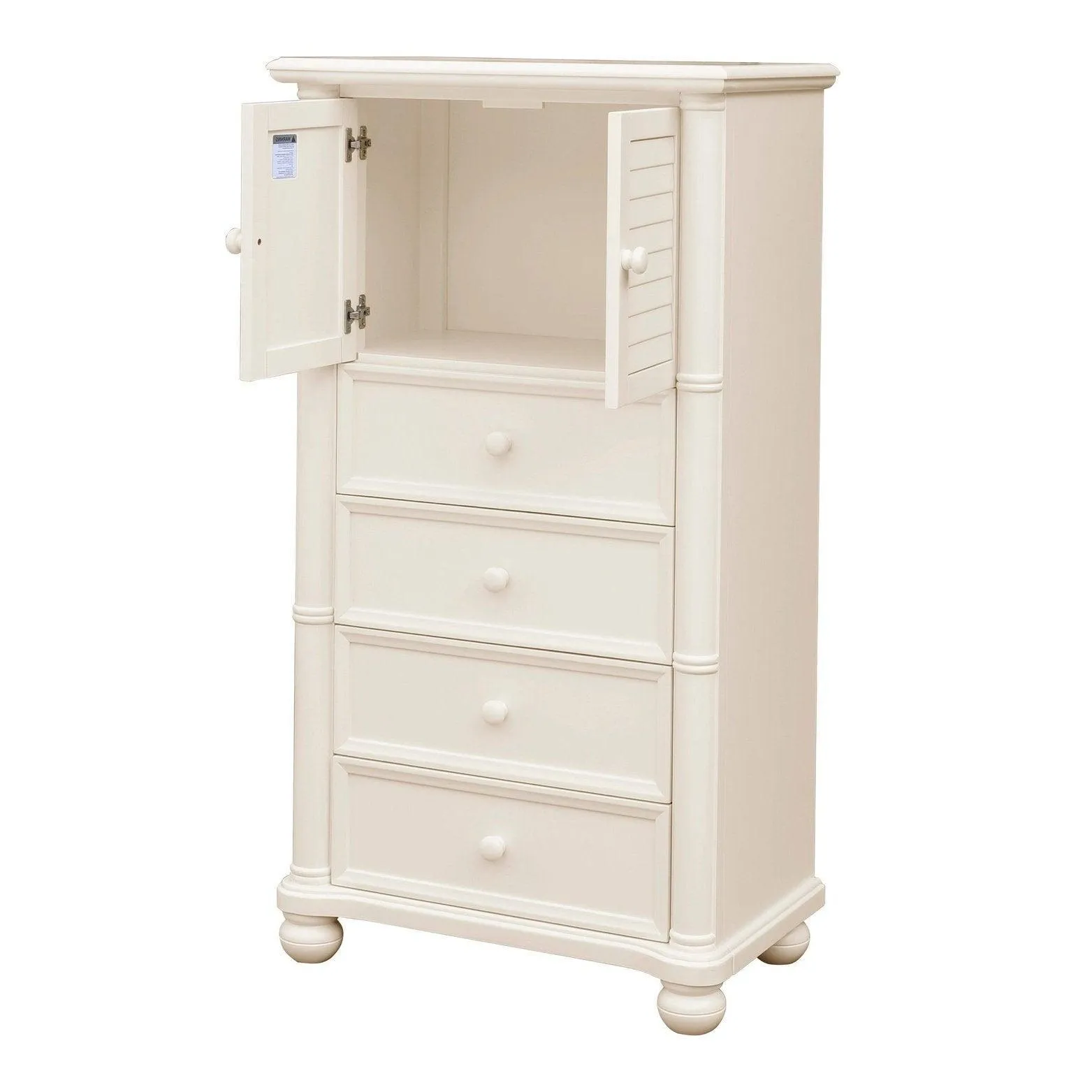 Sunset Trading Ice Cream at the Beach 5 Piece King Bedroom Set in Off White