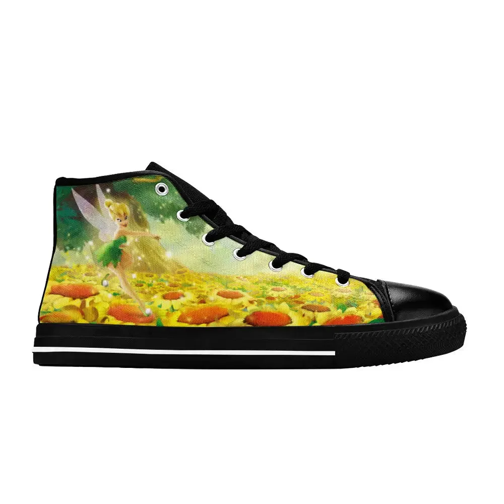 Tinkerbell Tinker Bell Sunflowers Shoes High Top Sneakers for Kids and Adults