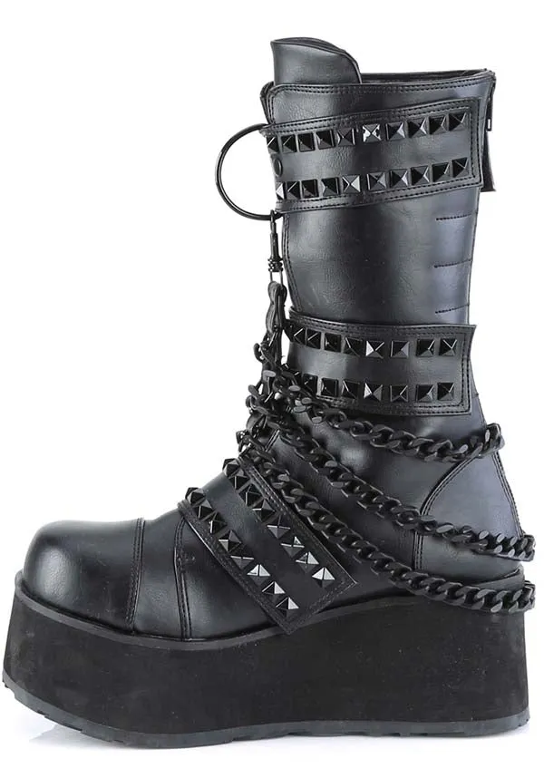 TRASHVILLE-138 [Black] | PLATFORM BOOTS [PREORDER]