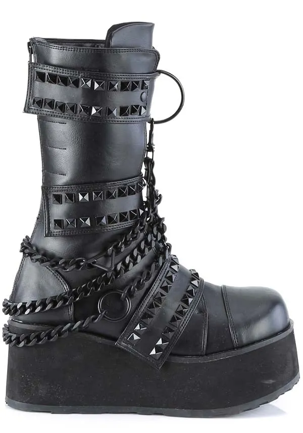 TRASHVILLE-138 [Black] | PLATFORM BOOTS [PREORDER]