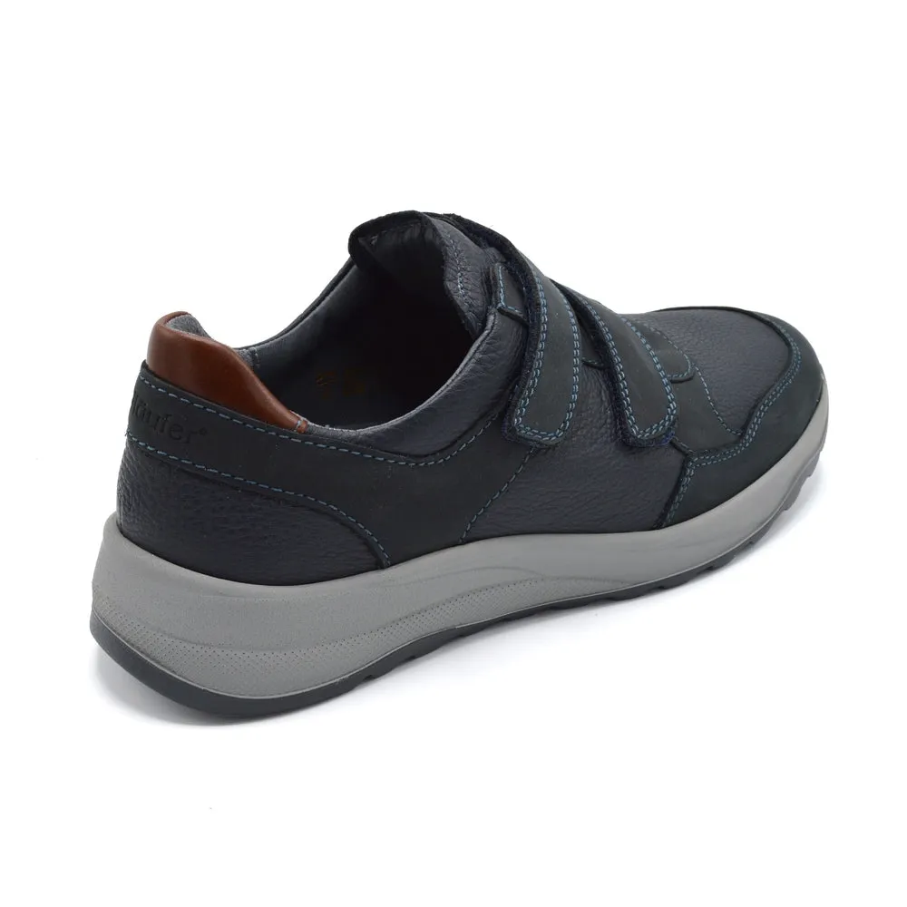 Waldlaufer John - Mens Extra Wide Sporty Velcro - 4E Fitting - Navy