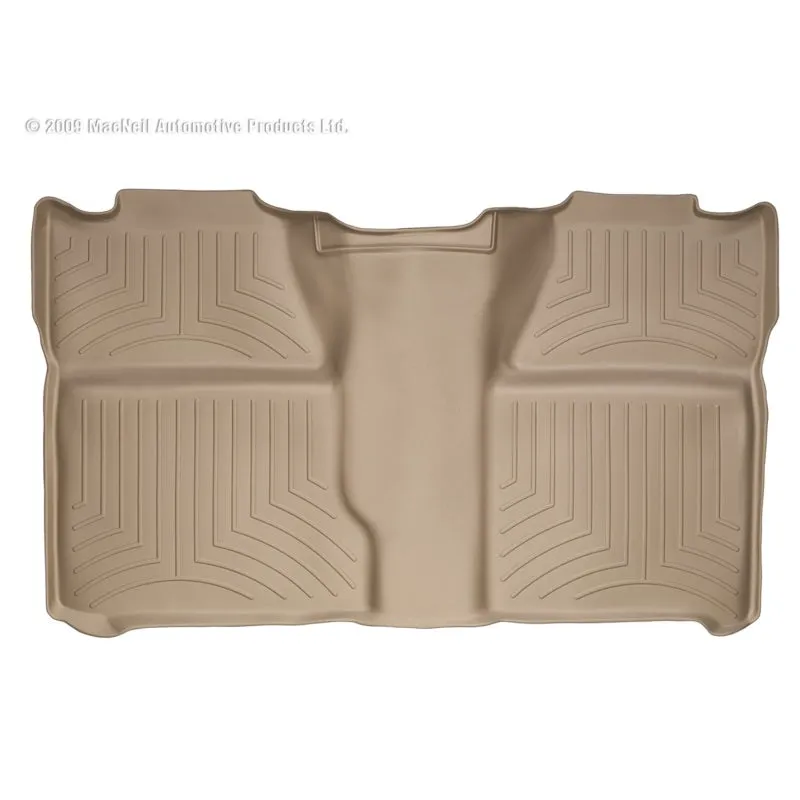 WeatherTech FloorLiner - 2nd Row - Tan - Crew Cab - GM Fullsize Truck 2007-14