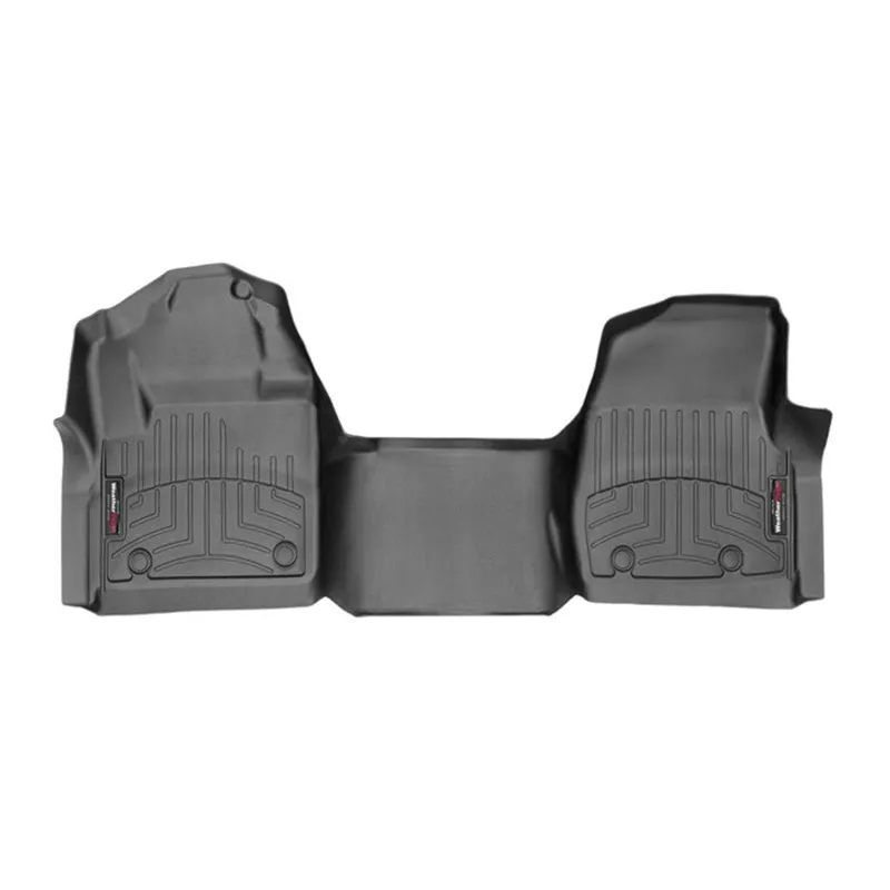 WeatherTech FloorLiner - Front - Over the Hump - Black - Carpet Floor - Regular Cab - Ford Fullsize Truck 2017-19