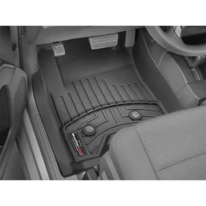 WeatherTech FloorLiners - Front - Black - Crew Cab - Vinyl Floor - GM Fullsize Truck 2008-13