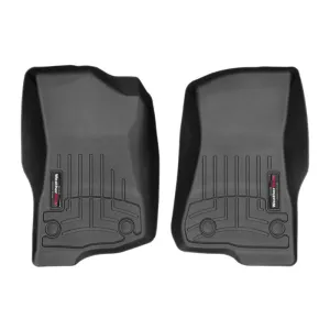 WeatherTech FloorLiners - Front - Black - Jeep Wrangler JL 2018