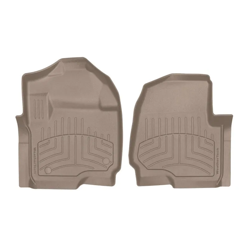 WeatherTech FloorLiners - Front - Tan - Super Cab/Super Crew - Ford Fullsize Truck 2017-19