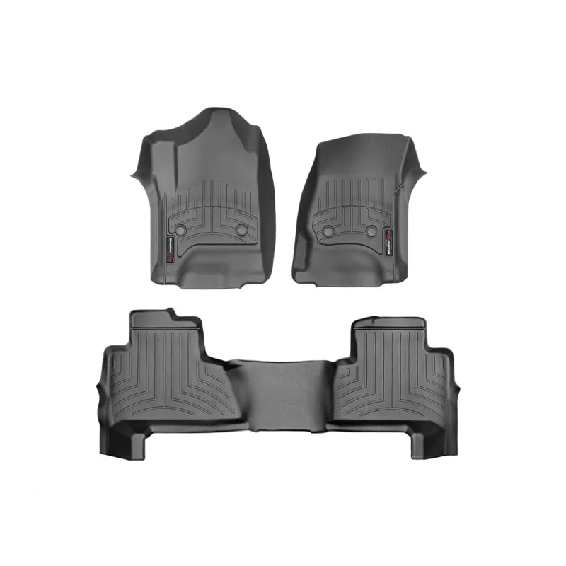 WeatherTech FloorLiners - Front/2nd Row - Black - GM Fullsize SUV 2015-16