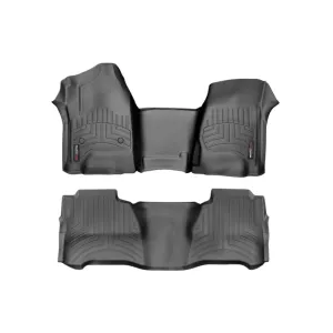 WeatherTech FloorLiners - Front/2nd Row - Black - GM Fullsize Truck 2019