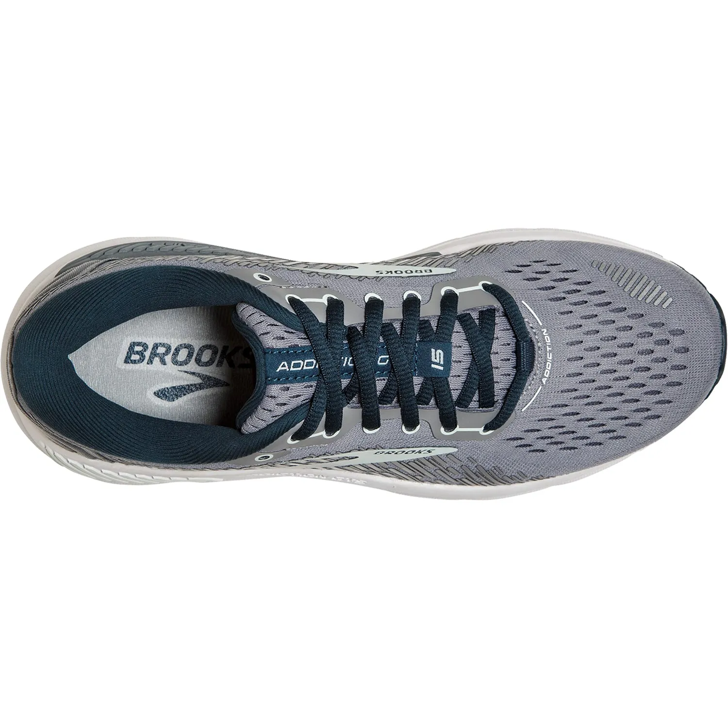 Women's Brooks Addiction GTS 15 Grey/Navy/Aqua Mesh