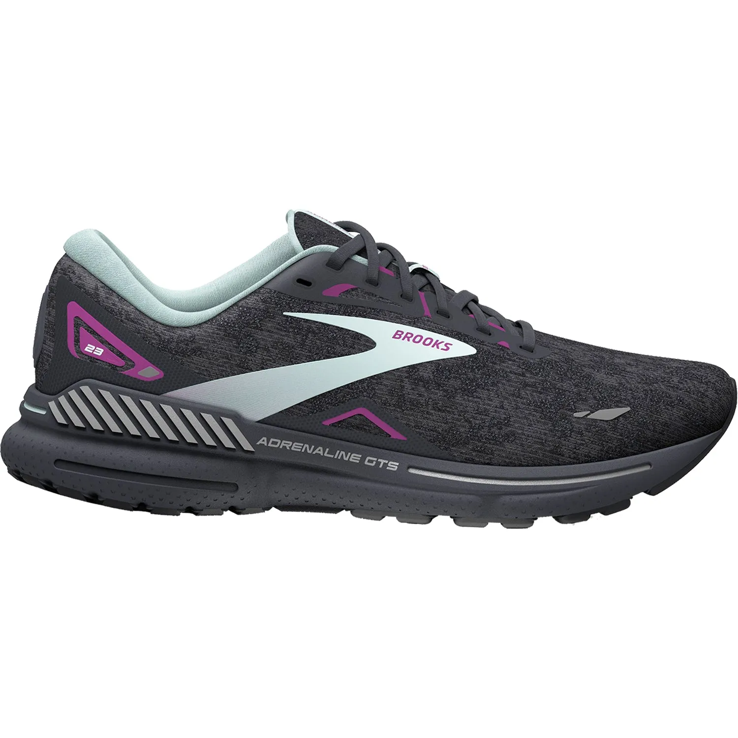 Women's Brooks Adrenaline GTS 23 Black/Light Blue/Purple Mesh