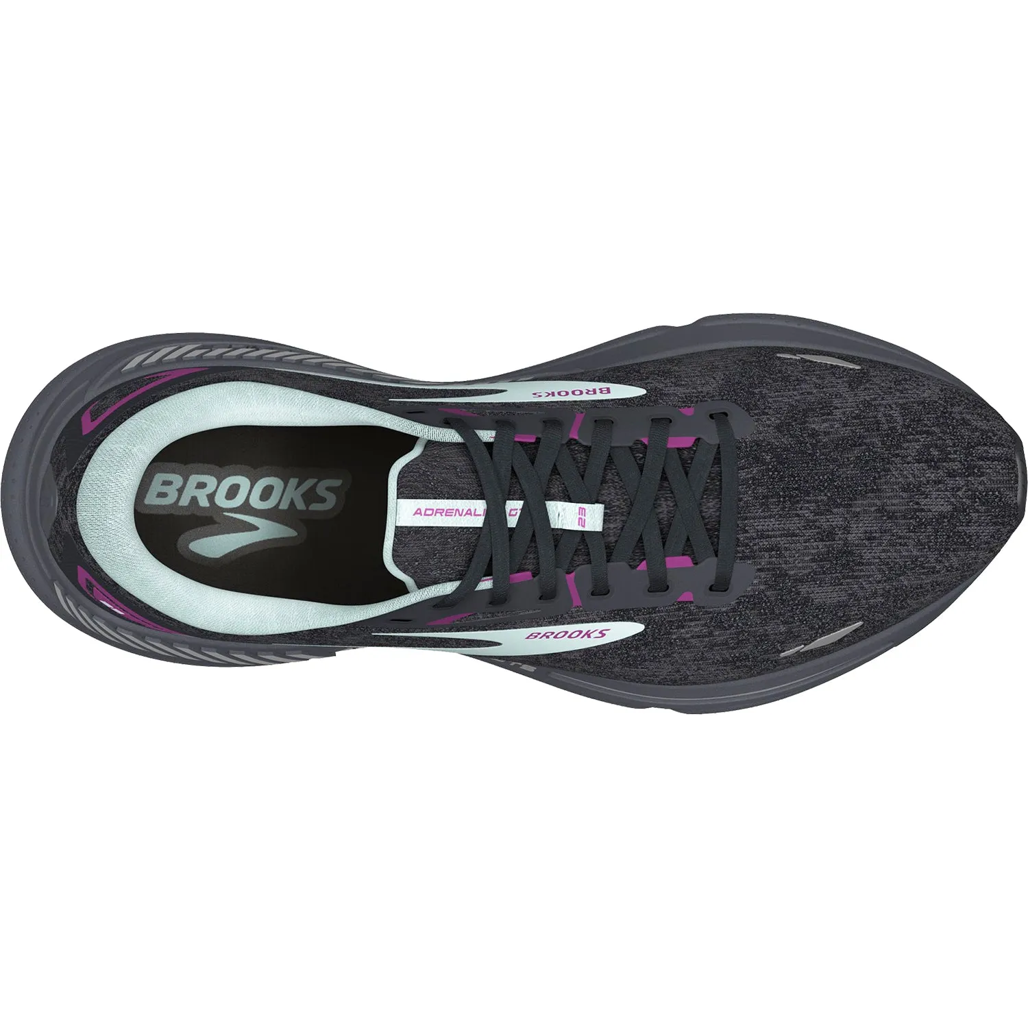 Women's Brooks Adrenaline GTS 23 Black/Light Blue/Purple Mesh