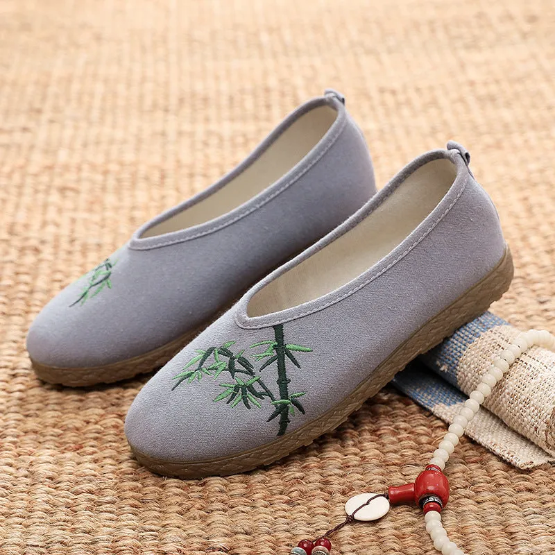 Women's Embroidered Ancient Style Han Chinese Clothing Ethnic Old Canvas Shoes