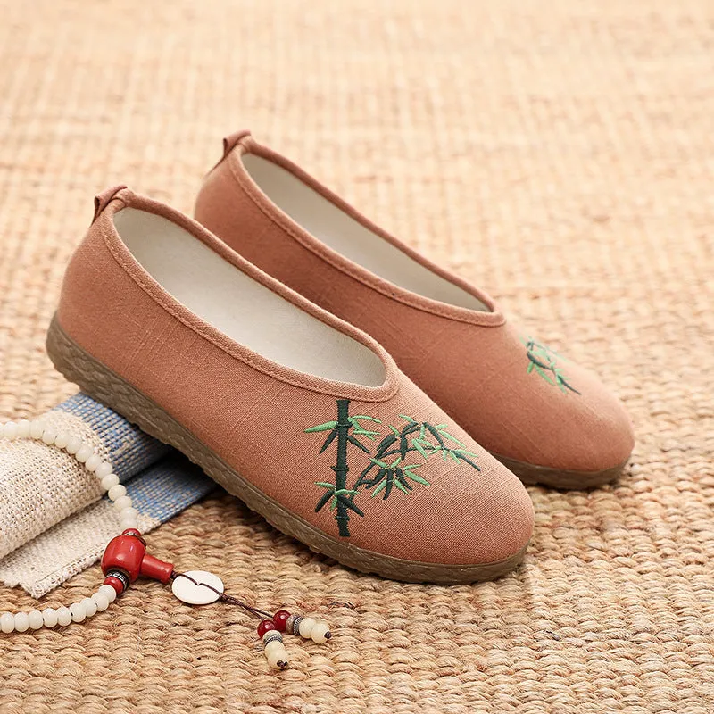 Women's Embroidered Ancient Style Han Chinese Clothing Ethnic Old Canvas Shoes