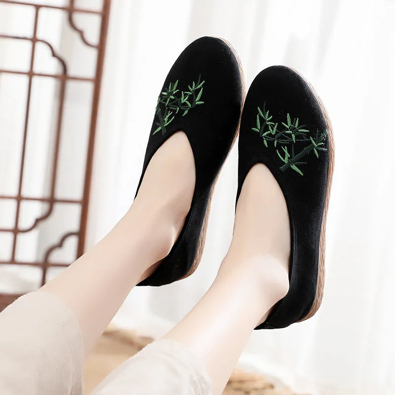 Women's Embroidered Ancient Style Han Chinese Clothing Ethnic Old Canvas Shoes