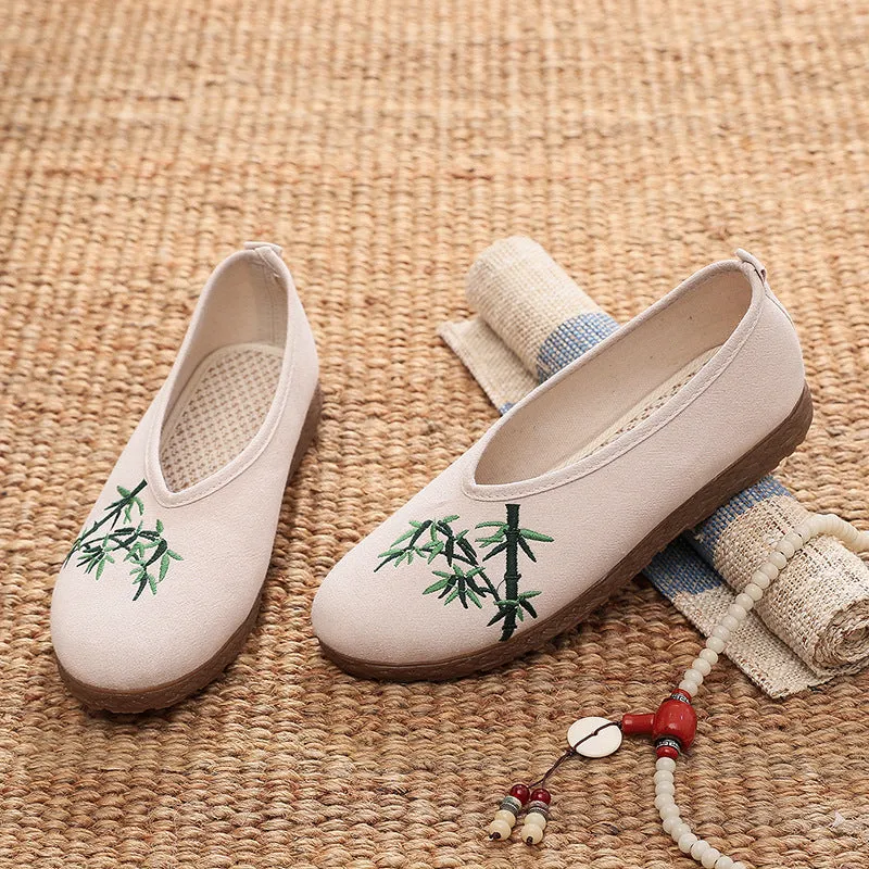 Women's Embroidered Ancient Style Han Chinese Clothing Ethnic Old Canvas Shoes