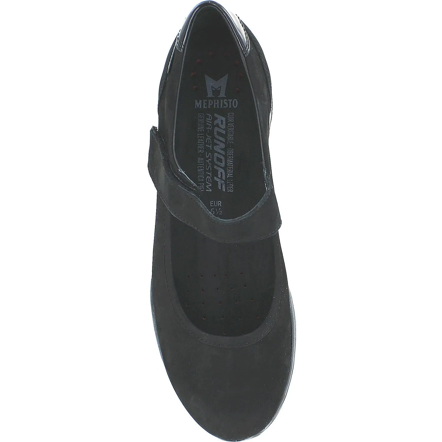 Women's Mephisto Yelina Black Bucksoft Nubuck