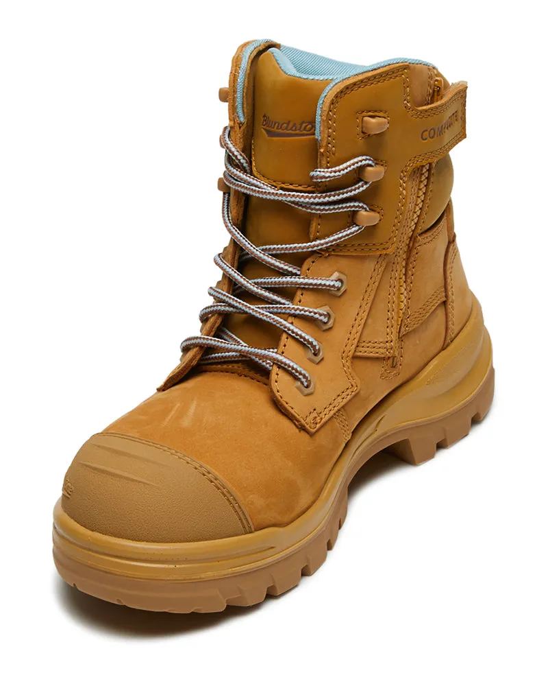 Womens RotoFlex 8860 High Zip Side Safety Boot - Wheat