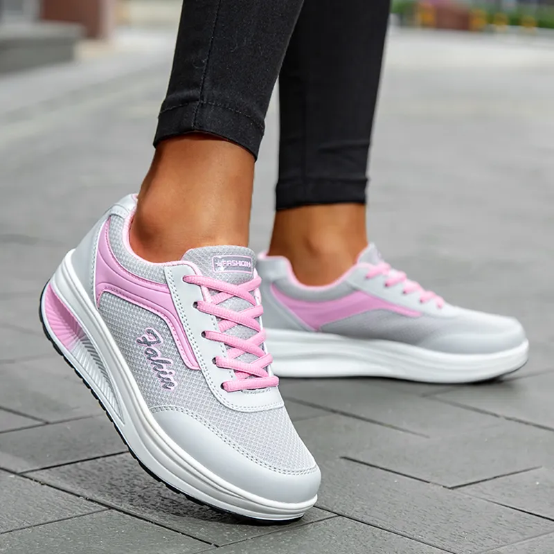 Womens Running Walking Shoes - Slip On Tennis Memory Foam Fashion Sneakers for Casual Workout Work Athletic