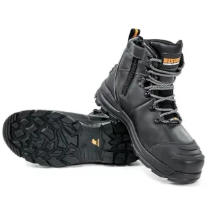 XT ZIP SIDE LACE UP SAFETY BOOT BLACK